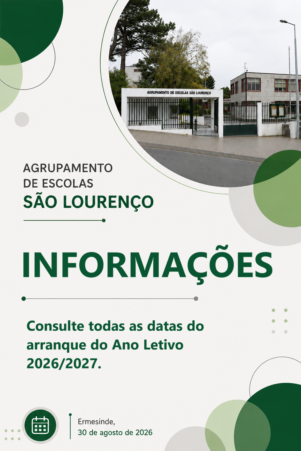 Arranque Ano Letivo 2026/2027